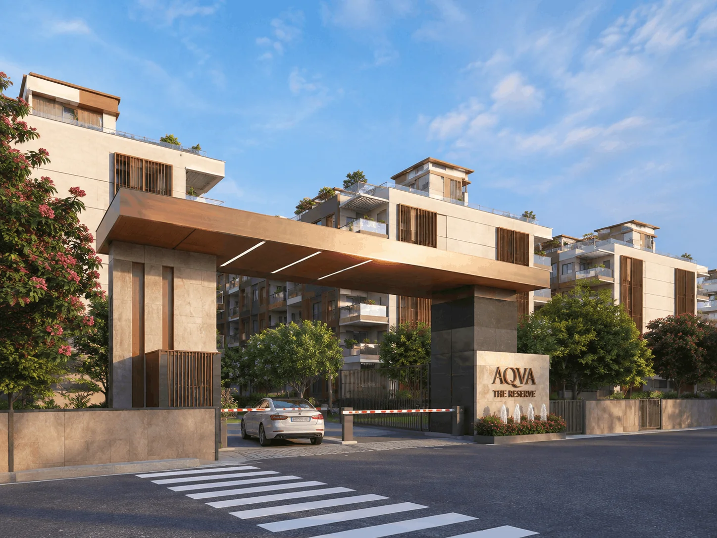 Premium gated entrance at AQVA The Reserve in Sector 5 Sohna