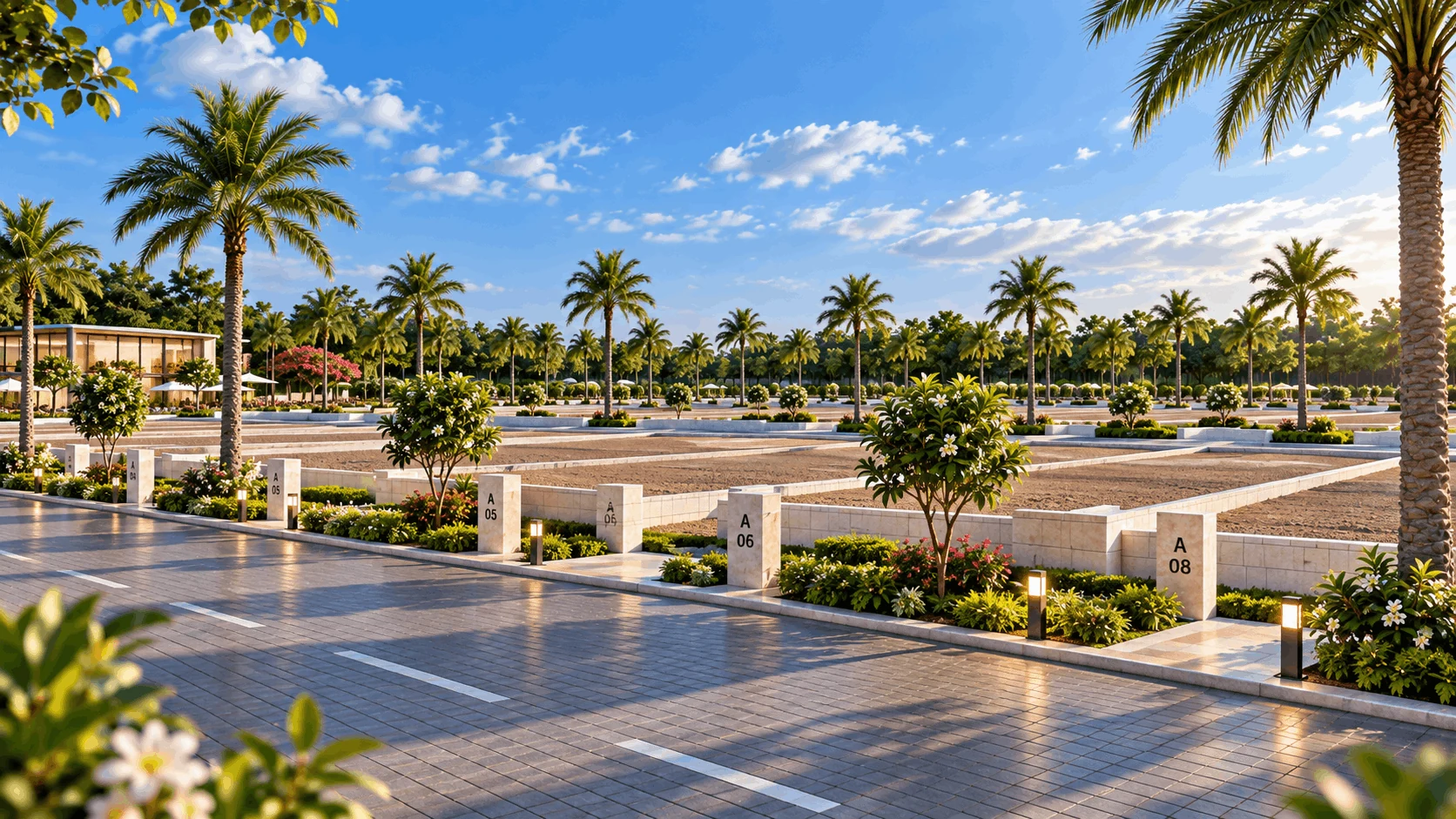Landscaped premium residential plots in Sohna with wide internal roads and planned community infrastructure