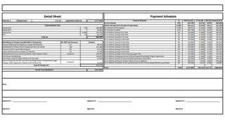 Costing sheet preview
